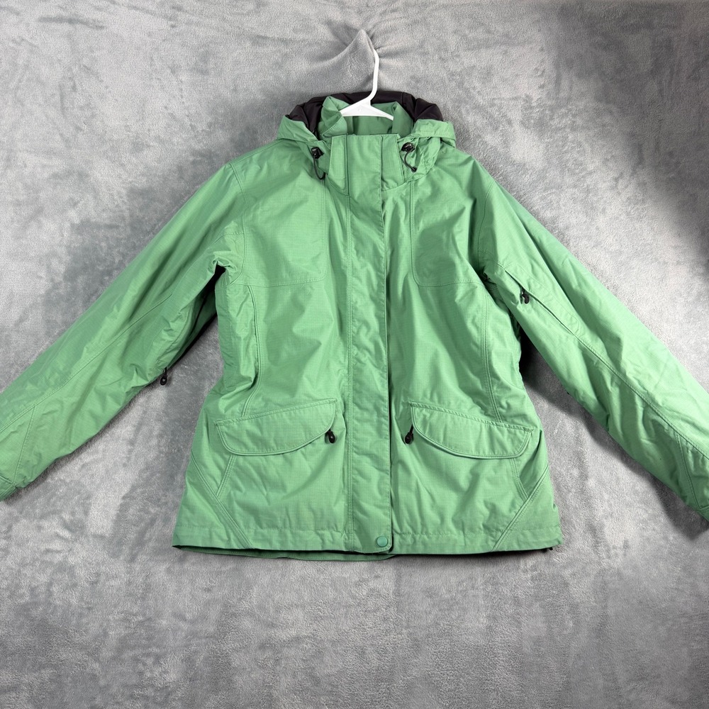 EMS Eastern Mountain Sports Womens L Green Winter Coat System Three Gorpcore